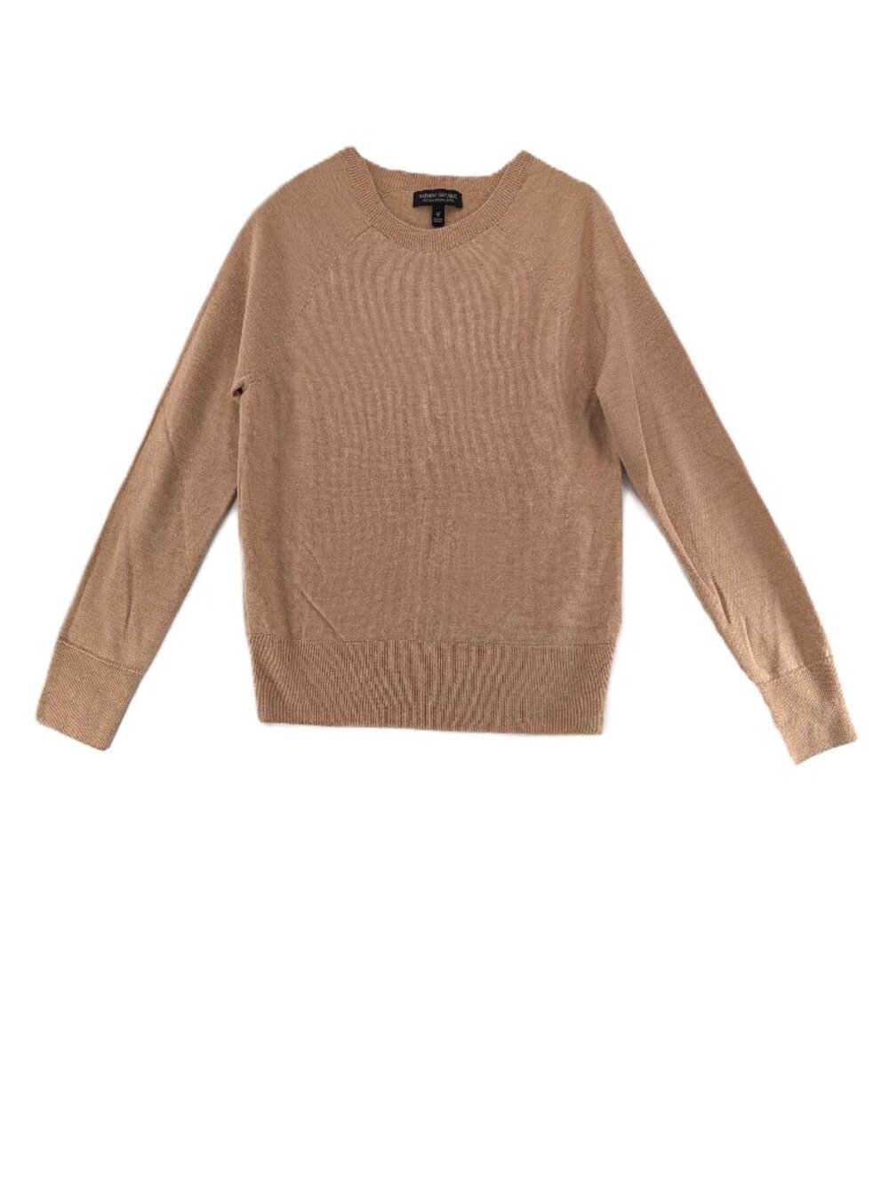 Banana Republic Sweater Womens Size M Merino Beige Camel Luxury Minimal Neutral